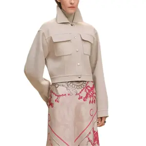 HERMES Куртка женская бежевая, Beige