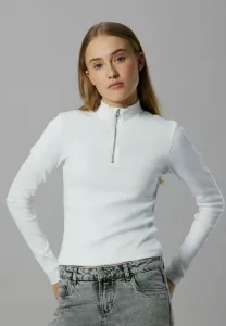 Футболка с длинными рукавами и застежкой-молнией до середины груди Lmtd, Bright White