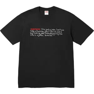 Футболка FW25 Fall T Shirt Collection WEEK7 Joke Tee Unisex Supreme, черный