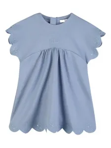 Платье с волнистыми краями Chloé Kids, синий