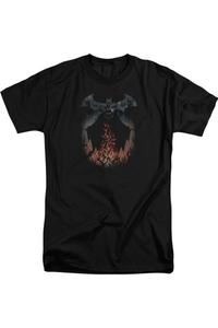 Футболка с коротким рукавом Batman Smoke & Fire для взрослых Gildan, черный