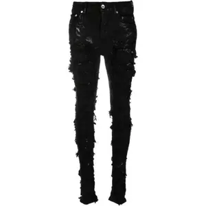 Джинсы Detroit с вырезом Rick Owens DRKSHDW, черный