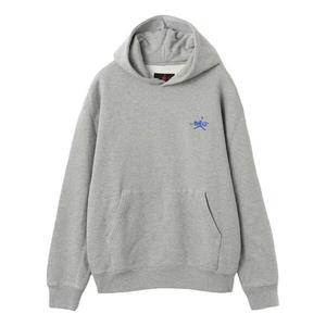 Толстовка x awake ny fleece hoodie 'dark grey heather game royal' Air Jordan, серый