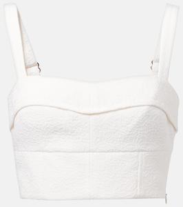 Укороченный топ Faxon из жаккарда Veronica Beard, Dove