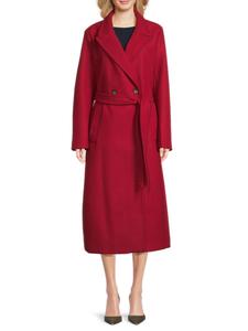 Пальто-халат с отворотами Missy Peak DKNY, красный