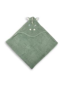 Sigikid Банное полотенце с капюшоном и анималистическим рисунком, зеленого цвета