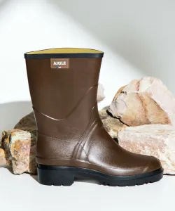 Резиновые сапоги средней длины Bison 2 на низком каблуке