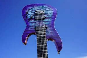 ESP USA M-7 Baritone HT Purple Haze Sunburst 7-струнная электрогитара с кейсом по форме корпуса (2025)