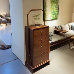 Yu Senyi Комод для гостиной и спальни в стиле Song Dynasty из массива ореха и белого воска, 5 ящиков