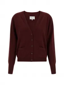 Кардиган с V-образным вырезом Maison Margiela, красный