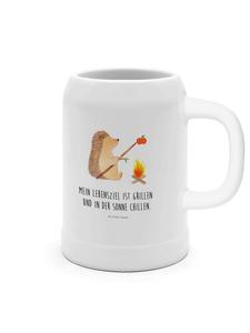 Пивная кружка с изображением ежика, жарящегося на гриле, с надписью на белом фоне Mr. & Mrs. Panda