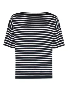 Полосатая футболка Roberto Collina, черный