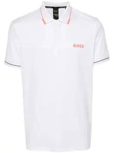 Рубашка поло с логотипом Boss, белый