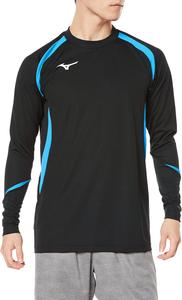 Волейбольная толстовка Mizuno V2MA2123, игровая толстовка, с длинным рукавом, влагоотводящая, быстросохнущая, доступна в детском варианте, черный/синий