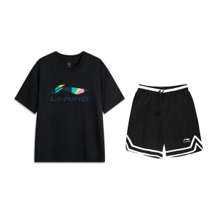 LiNing Повседневная спортивная одежда унисекс, черная