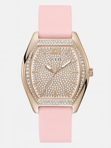 Аналоговые часы с корпусом в золотисто-розовых тонах Guess Factory