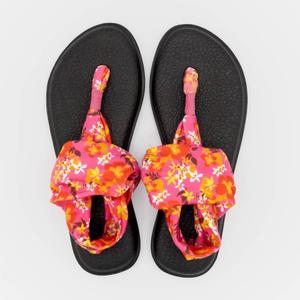 Сандалии Yoga Sling 2 Floral Flip Flop Thong в оранжевом цвете SANUK
