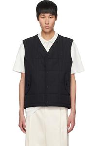 Черный нейлоновый жилет с логотипом Hugo