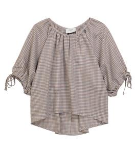 Топ из хлопка и шерсти с узором гусиная лапка Paade Mode, Lemonade White