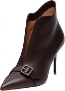 Женские модные ботильоны Maiyang с заостренным носком, V-образным вырезом, пряжкой и тянущейся посадкой на щиколотке, тонкий высокий каблук, для вечеринок и модных мероприятий, размеры US 4-16, Dark Brown