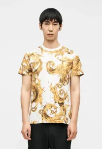 Футболка с принтом Versace Jeans Couture, White/Gold-Coloured