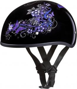 Мотоциклетный шлем Daytona Helmets с полушлемом - одобрен DOT [графика]…, Hi-Gloss Black, Butterfly