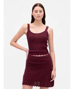 (W) Майка с заостренным верхом из 100% хлопка