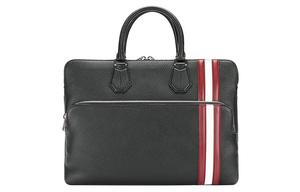 BALLY Кожаный портфель, мужская сумка Regular черный