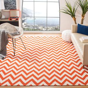 Ковер SAFAVIEH, 183 x 183 см, Dhurries Collection - Red & Ivory, ручное плоское плетение из шерсти, идеально для помещений с высокой проходимостью в гостиной, спальне (DHU557Q)