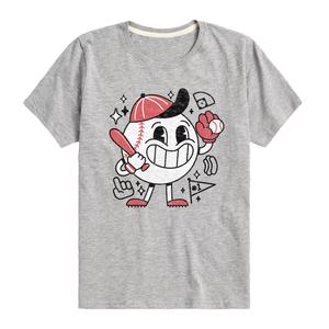 Футболка с изображением бейсбольного талисмана для мальчиков 8–20 лет Licensed Character, серый