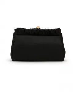 Женская клатч-кошелек Olivia из сатина с рюшами Jewel Badgley Mischka, черный