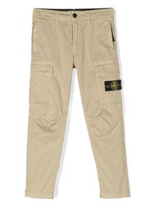 Stone Island Junior брюки карго с логотипом Compass, нейтральный цвет