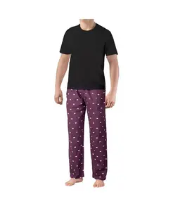 Мужской комплект пижамы из трикотажа с коротким рукавом SLEEPHERO, серый