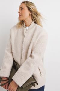 Куртка бомбер из шерсти Jd Williams, бежевый