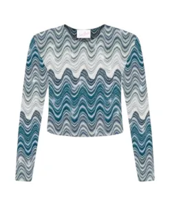 Футболка с изображением морской волны Mc2 Saint Barth, синий