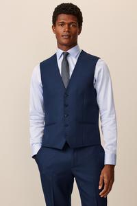 Фактурный костюм: жилет Next, синий