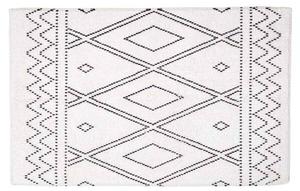 Коврик для ванной Homescapes Boho, 50x2x80 см, черно-белый