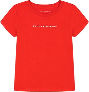 Футболка с тональным логотипом Tommy Hilfiger для девочек (для детей старшего возраста), Tommy Red/Classic Logo