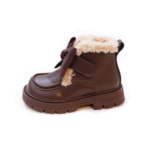 Детские утепленные ботинки Kids Idyllic, темно-коричневый