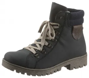 Зимние ботинки женские Rieker в альпинистском стиле, синий