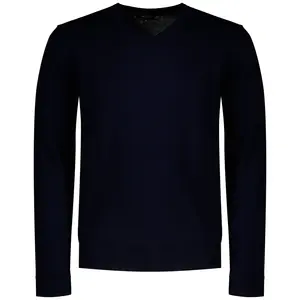 Свитер Façonnable Merino с v-образным вырезом, синий