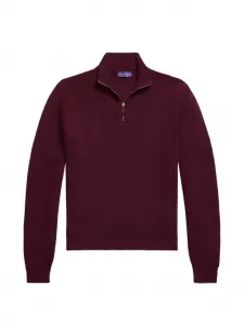 Свитер Birdseye с воротником на молнии Ralph Lauren Purple Label, красный