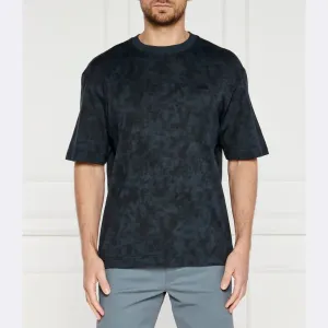 Камуфляжная футболка свободного кроя Boss, синий