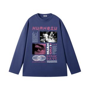 Футболка Unisex Crew Neck Moderate Heavyweight HUANQIU, темно-синий