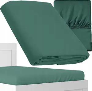 Простыня из микросатина | 180x200 см | Зеленый Deco4Home