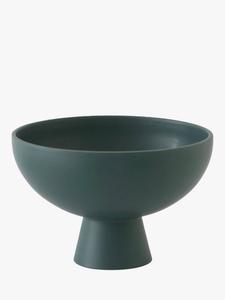 Сервировочная миска Strøm Medium Earthenware на ножке raawii, 19cm, Green Gables