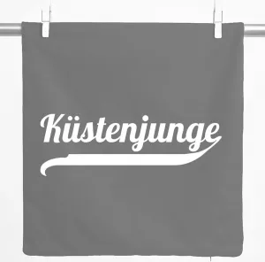 Декоративная наволочка Huuraa "Coastal Boy" с надписью, подарочная, 40x40 см, стальной серый хлопок, украшение "Coastal Boy" Hellweg Druckerei