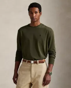 Мужская футболка классического кроя с длинным рукавом из джерси Polo Ralph Lauren, зеленый