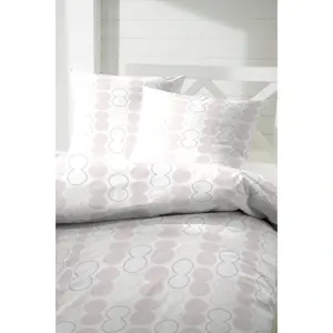 Постельное белье Primera «цепочка», с цепочным узором, белый/коричневый