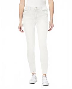 Высокие джинсы скинни с рваным краем Ken Off White Kensie